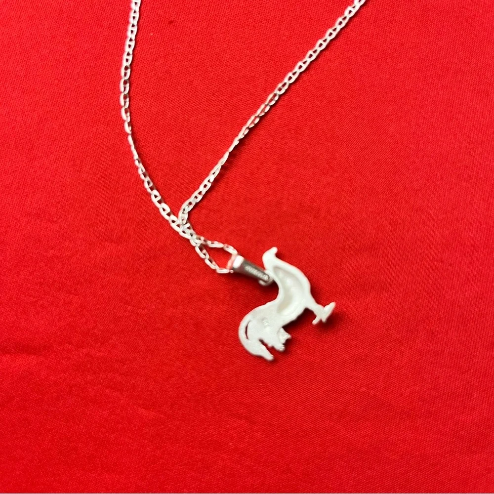 925‎ Sterling Silver Rooster Charm Pendant and chain necklace